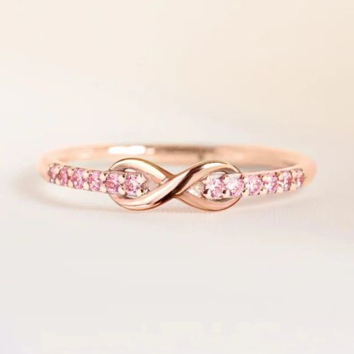 Huitan Geometric Classic Wedding Bands - Elegant Brass & Zirconia Rings