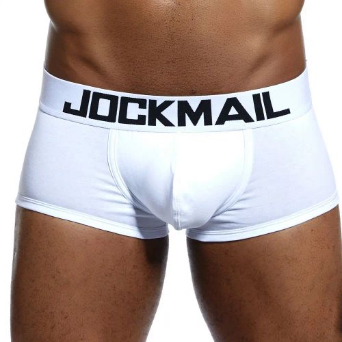 JOCKMAIL Cotton Boxer Shorts - Soft & Breathable Underwear for Comfort - JM402WHITE / XL