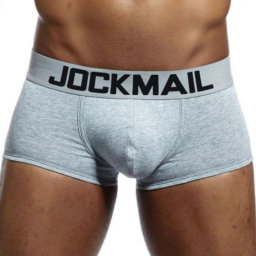 JOCKMAIL Cotton Boxer Shorts - Soft & Breathable Underwear for Comfort - JM402GRAY / L