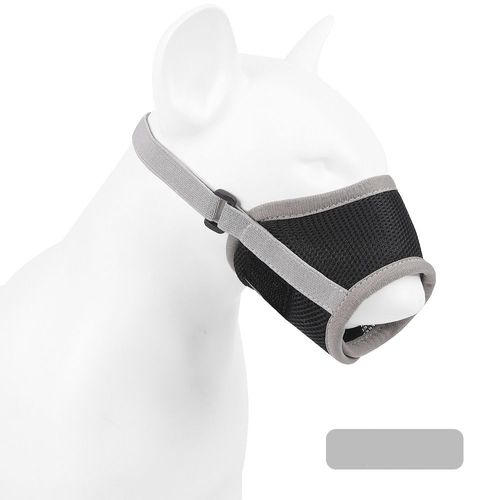 Adjustable Soft Dog Muzzle - Breathable Anti-Barking Pet Supplies - gray / XXL