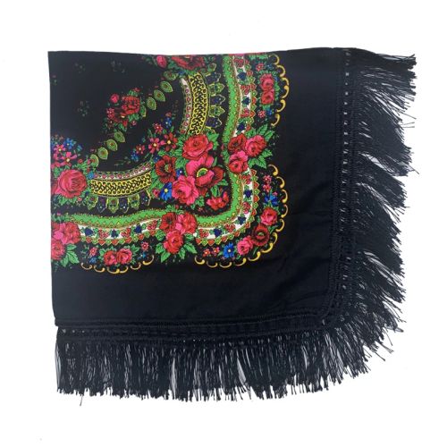 JJYANJIN Floral Print Fringed Scarf - Multifunctional Stylish Accessory