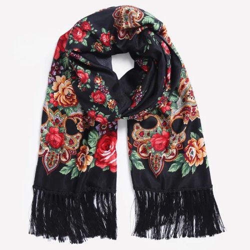 NAAMLOOS Floral Scarf - Multifunctional Fashion Accessory - 190x66 cm
