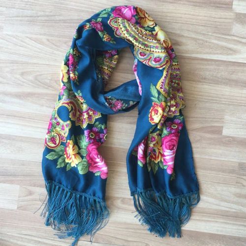 NAAMLOOS Floral Scarf - Multifunctional Fashion Accessory - 190x66 cm - Hu lan