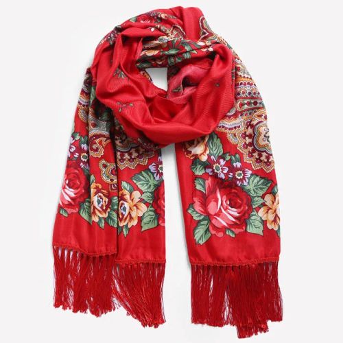 NAAMLOOS Floral Scarf - Multifunctional Fashion Accessory - 190x66 cm