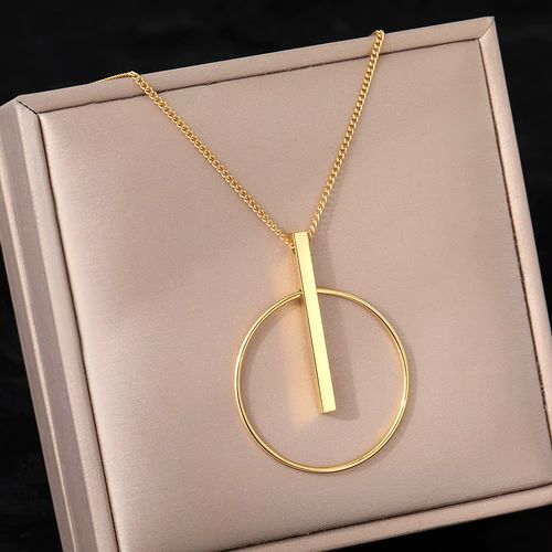 DGIDDK Stainless Steel Pendant Necklace - Durable Fashion Accessory