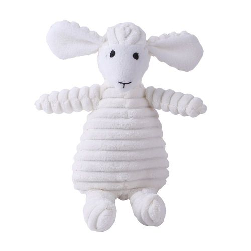Pawstrip Plush Animal Squeaky Dog Toy - Durable Chew Comfort - Sheep