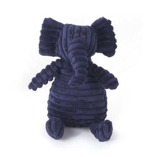 Pawstrip Plush Animal Squeaky Dog Toy - Durable Chew Comfort - Elephant