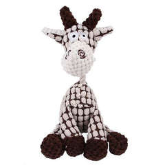 Pawstrip Plush Animal Squeaky Dog Toy - Durable Chew Comfort