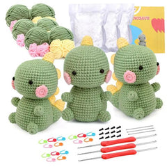 KRABALL DIY Crochet Animal Kit - Easy Plush Dolls for Beginners