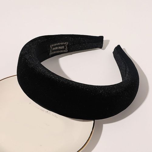 Padded Velvet Headband - Stylish & Comfortable Hair Accessory - black
