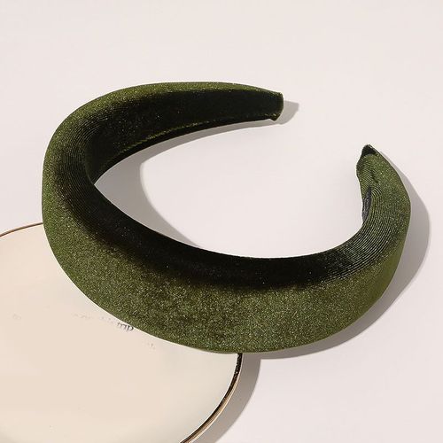 Padded Velvet Headband - Stylish & Comfortable Hair Accessory - army green