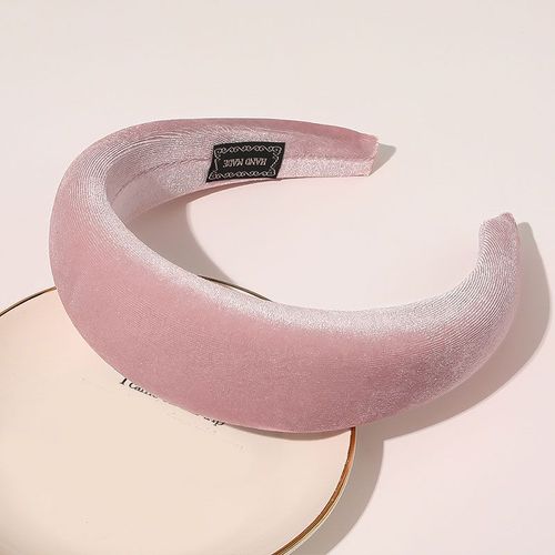 Padded Velvet Headband - Stylish & Comfortable Hair Accessory - Pink