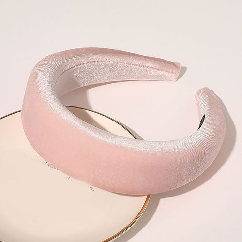Padded Velvet Headband - Stylish & Comfortable Hair Accessory - light pink