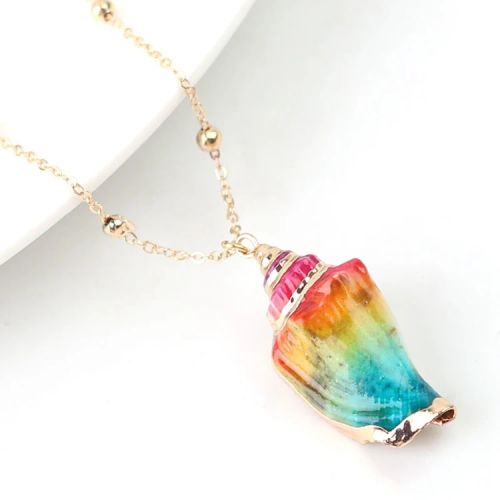 Trendy Bohemian Pendant Necklace - Natural Shell & Conch Design