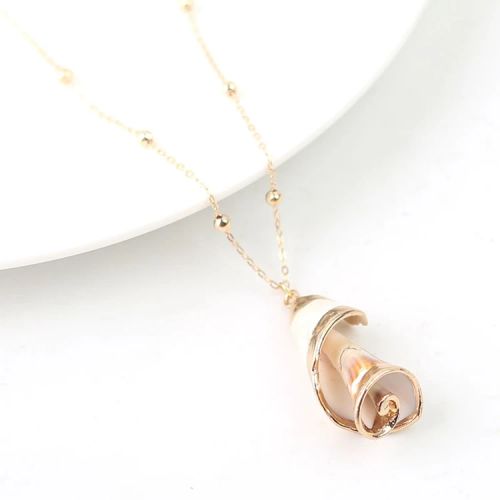 Trendy Bohemian Pendant Necklace - Natural Shell & Conch Design - Style 15