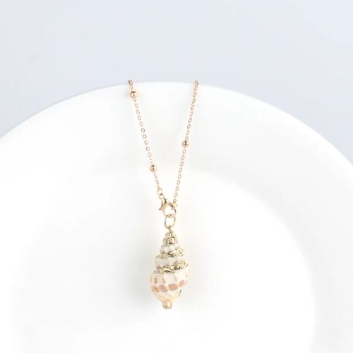 Trendy Bohemian Pendant Necklace - Natural Shell & Conch Design - Style 16