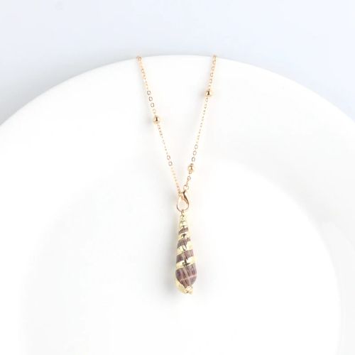 Trendy Bohemian Pendant Necklace - Natural Shell & Conch Design - Style 21