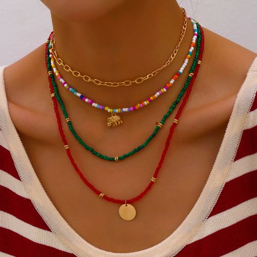 YWZIXLN Classic Geometric Chain Necklace - Fashionable Fitness Tracker - N0386-2