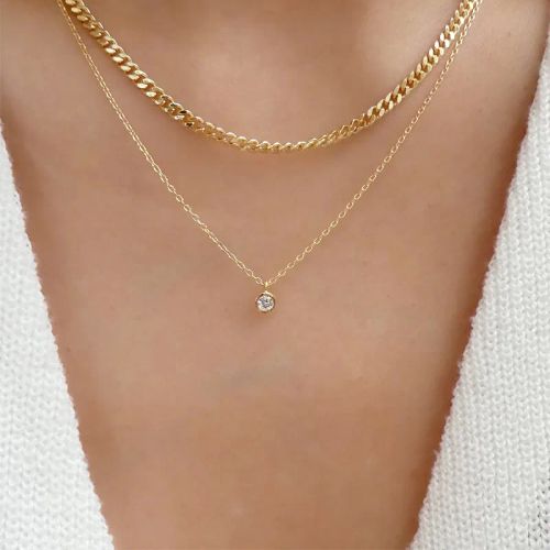 YWZIXLN Classic Geometric Chain Necklace - Fashionable Fitness Tracker