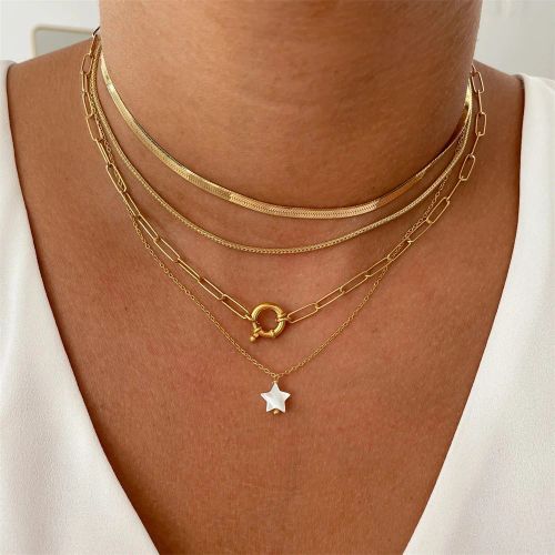 YWZIXLN Classic Geometric Chain Necklace - Fashionable Fitness Tracker