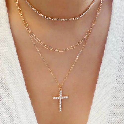 YWZIXLN Classic Geometric Chain Necklace - Fashionable Fitness Tracker - N0385-17