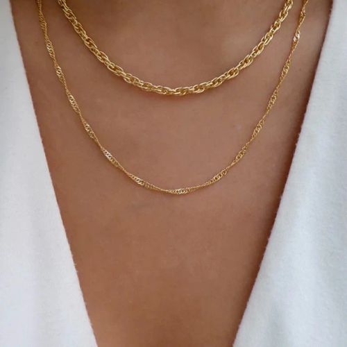 YWZIXLN Classic Geometric Chain Necklace - Fashionable Fitness Tracker - N0385-18