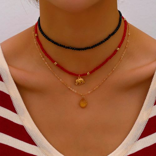 YWZIXLN Classic Geometric Chain Necklace - Fashionable Fitness Tracker - N0386-20
