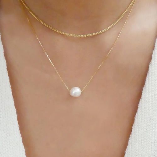 YWZIXLN Classic Geometric Chain Necklace - Fashionable Fitness Tracker - N0385-21