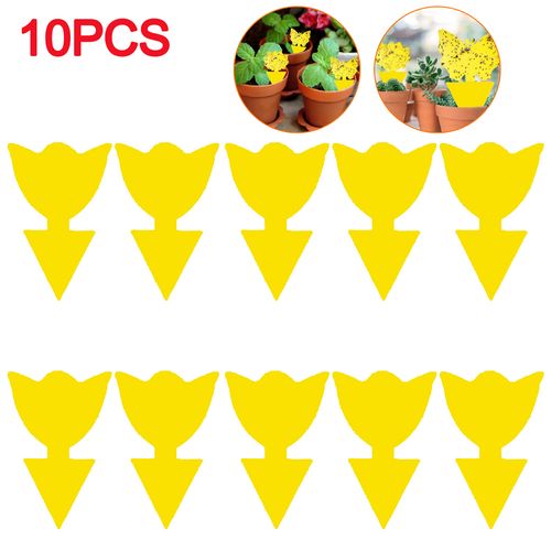 Shunmaii Yellow Sticky Traps - Natural Pest Control for Insects - 10pcs - tulips 10PCS