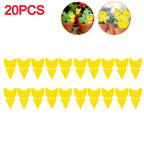 Shunmaii Yellow Sticky Traps - Natural Pest Control for Insects - 10pcs - Butterflies 20PCS