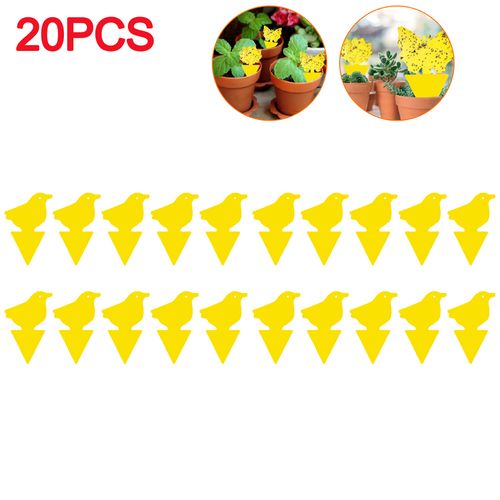 Shunmaii Yellow Sticky Traps - Natural Pest Control for Insects - 10pcs - Birds 20PCS