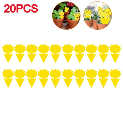 Shunmaii Yellow Sticky Traps - Natural Pest Control for Insects - 10pcs - sunflowers 20PCS