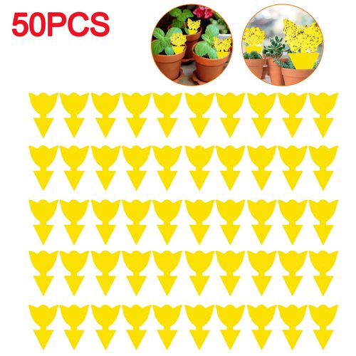 Shunmaii Yellow Sticky Traps - Natural Pest Control for Insects - 10pcs - tulips 50PCS