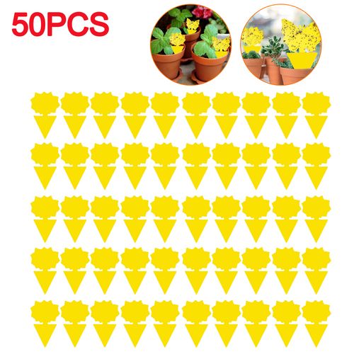 Shunmaii Yellow Sticky Traps - Natural Pest Control for Insects - 10pcs - sunflowers 50PCS