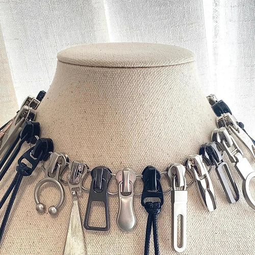 Cyberpunk Zipper Necklace - Fashionable Chain for Unique Style