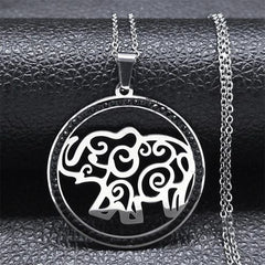 Pug Dog Stainless Steel Crystal Necklace Pendant Women Gold Color Chain Necklace Jewelry bijoux femme N133S01