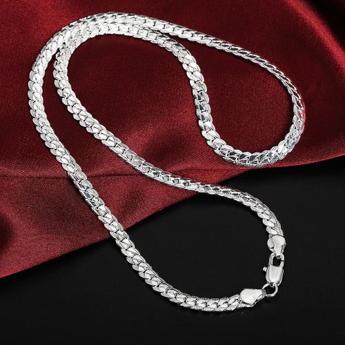 Classic Silver Geometric Jewellery Set - Elegant Necklace & Bracelet