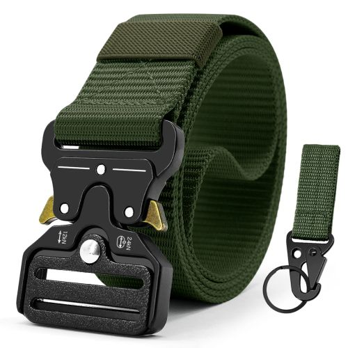 Military Tactical Belt - Durable Canvas Design - Unisex Canvas Belts - 125cm / Green1