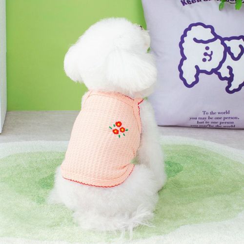 DOGGYZSTYLE Summer Puppy Cooling Vest - Soft Cotton Pet Clothes - Pink / M