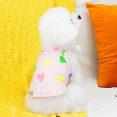 DOGGYZSTYLE Summer Puppy Cooling Vest - Soft Cotton Pet Clothes - Pink 1 / XS