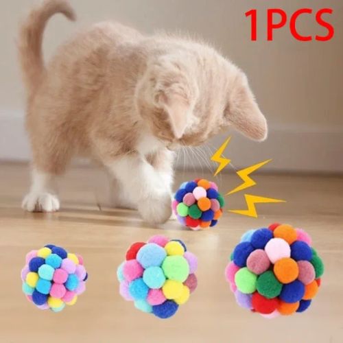 Multicolour Catnip Balls - Fun & Durable Pet Toys for Cats