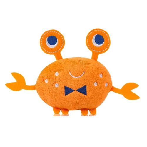 Plush Squeaky Dog Toy - Crayfish & Crab - Safe & Fun Playtime - crab