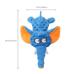 Durable Plush Elephant Dog Toy - Squeaky Fun for Playtime