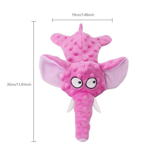 Durable Plush Elephant Dog Toy - Squeaky Fun for Playtime - Pruple