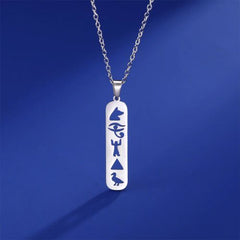 EUEAVAN Stainless Steel Hieroglyphs Necklace for Spiritual Connection