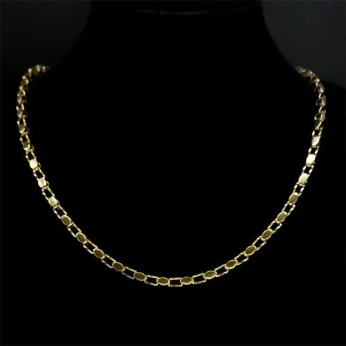 AFAWA Stainless Steel Coffee Beans Link Chain Necklace - Trendy Long Necklace