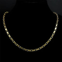 AFAWA Stainless Steel Coffee Beans Link Chain Necklace - Trendy Long Necklace