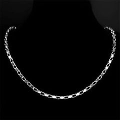 AFAWA Stainless Steel Coffee Beans Link Chain Necklace - Trendy Long Necklace