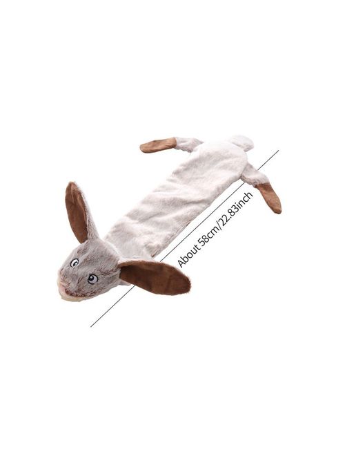 Plush Dog Toy - Safe Fleece Material for Playtime Fun - Silver / XS