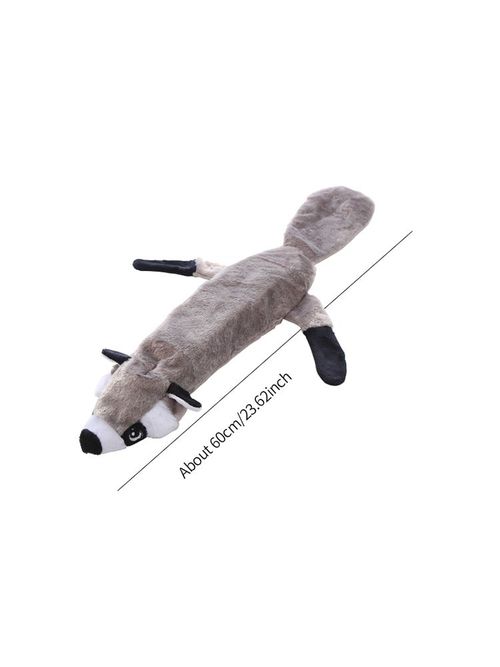 Plush Dog Toy - Safe Fleece Material for Playtime Fun - GRAY / XS